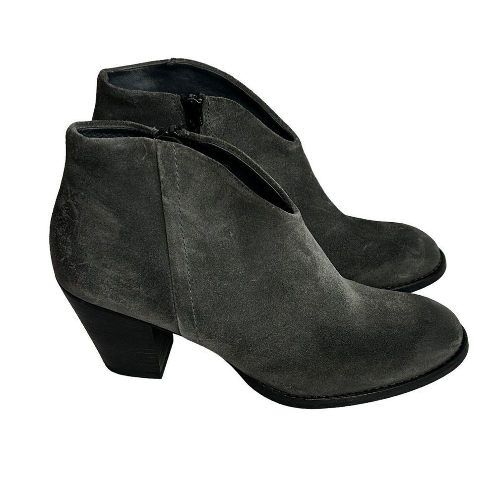 Paul Green Delgado Women's Suede Ankle Boots Stacked Block Heels Size 6UK 8.5US